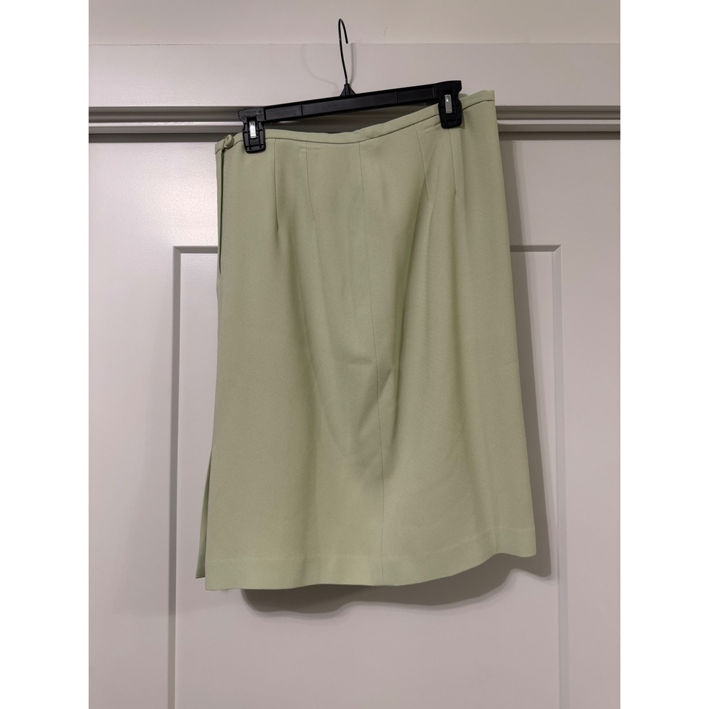 Vintage Louben Melanie Lyne Sage Green Pencil Skirt Lined Side Zip Career Wear